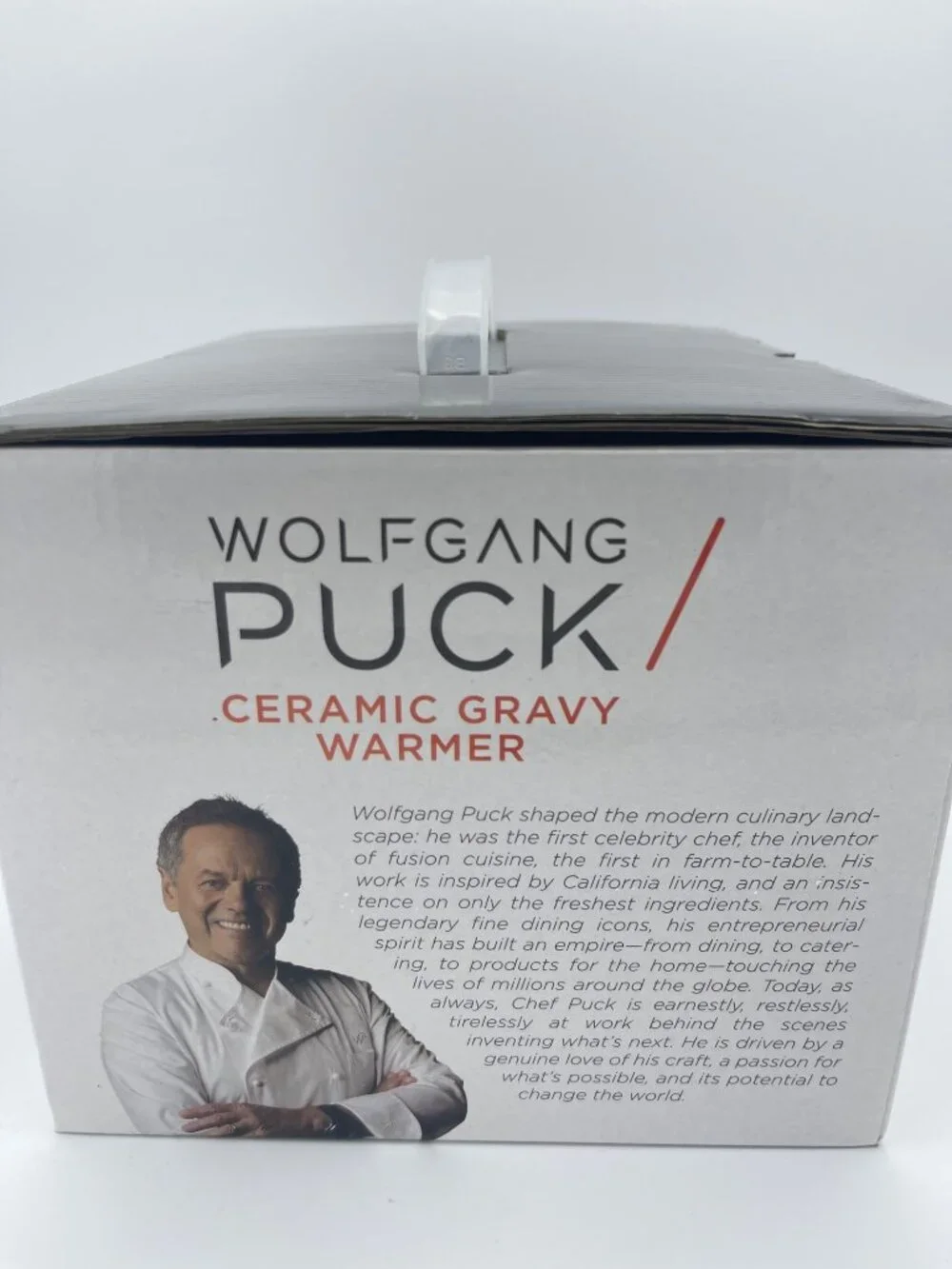 Wolfgang Puck Ceramic Gravy Boat & Warmer Black NEW IN BOX